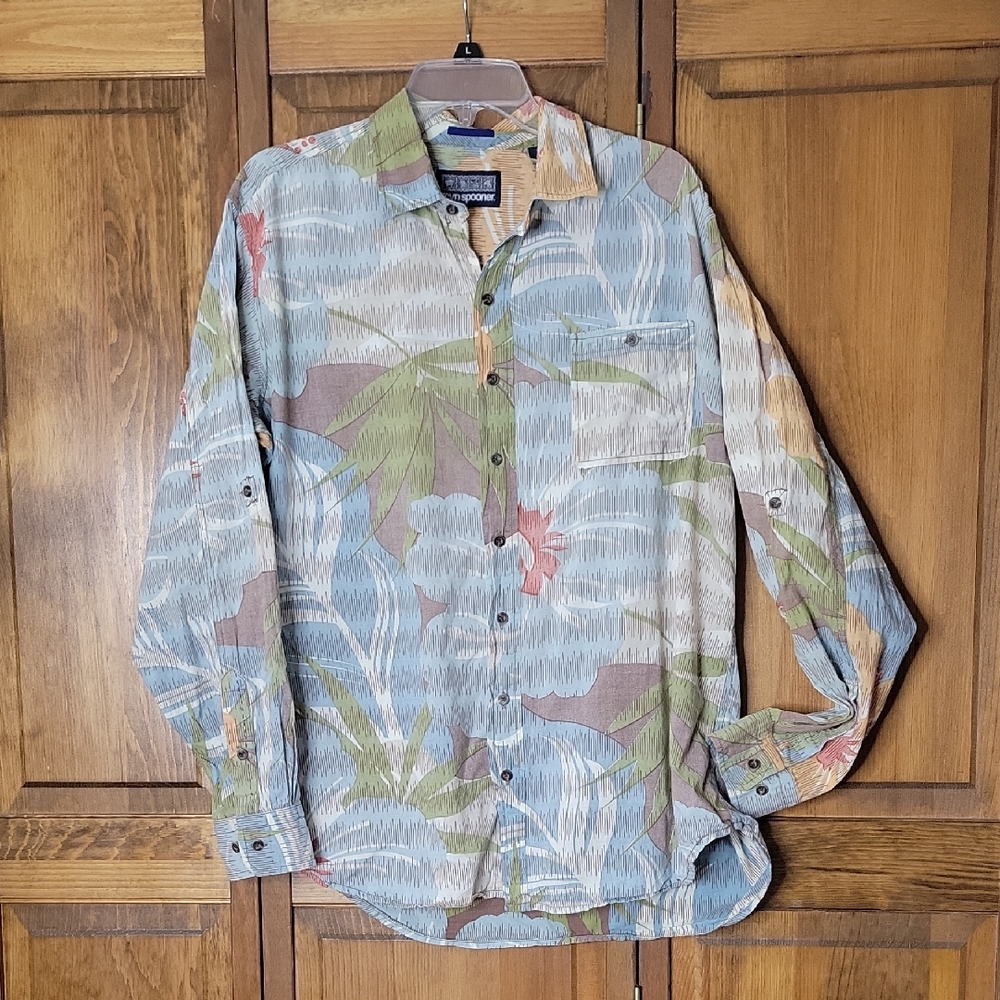 reyn spooner Men's Hawaiian Print Shirt Sz XL